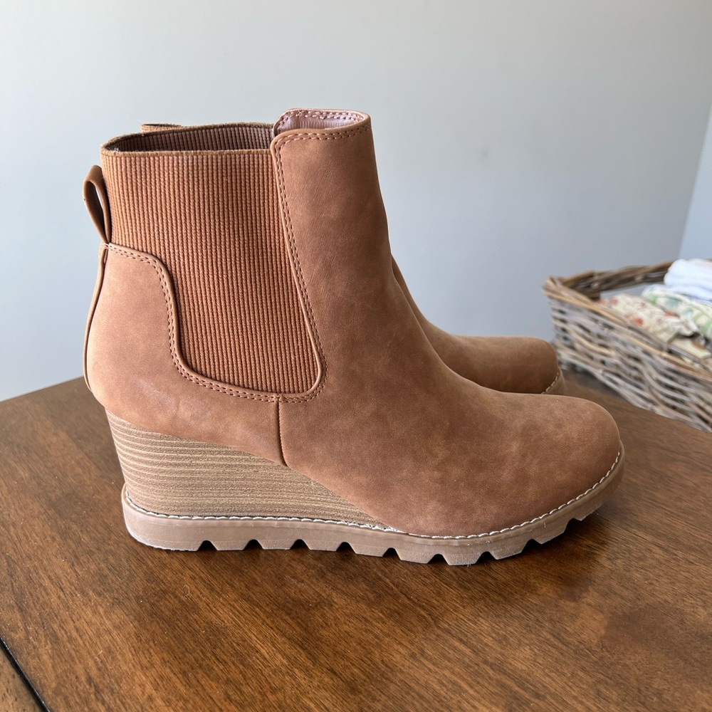 Wedge bootie. Never worn